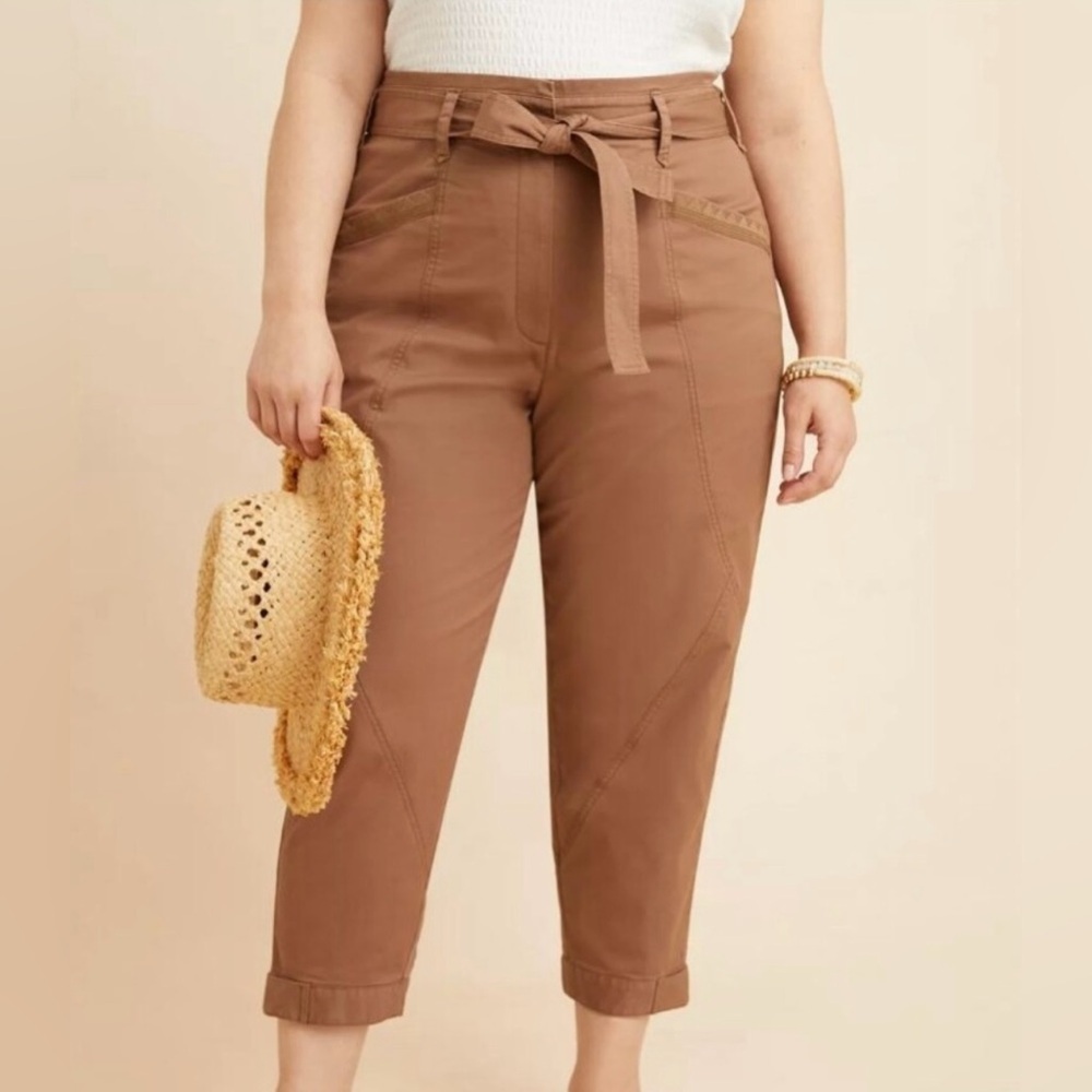 Anthropologie Ellie Embroidered Utility
Pants Size 18 W